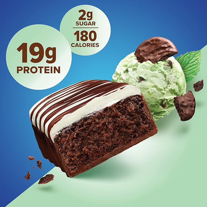 Pure Protein Bars - High Protein, Low Sugar, Gluten-Free - Chocolate Mint Cookie, 1.76 oz, 12 Count